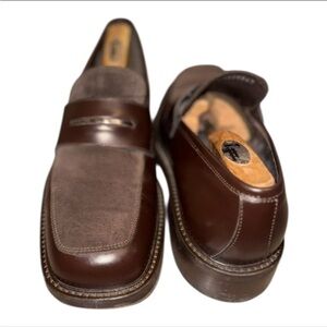 KENNETH COLE BROWN LEATHER/SUEDE MENS DRESS SHOES SIZE 10